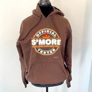 Gildan Womens hoodie Official S’More Tester, Pullover Hoodie, chocolate